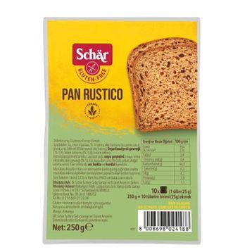 Schar 250 gr Pan Rustico Glutensiz Çok Tahıllı Ekmek (8 adet)