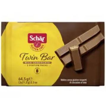 Schar 64,5 gr Glutensiz Çikolata Twin Bar (14 adet)