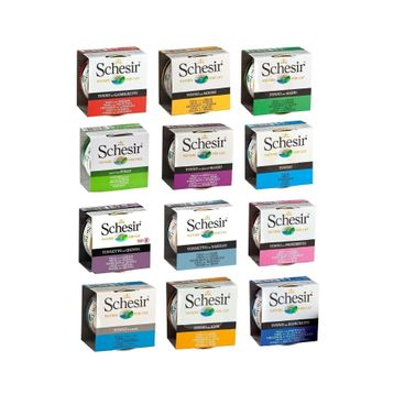 Schesir 12x85 gr 12 Çeşit Karma Kedi Konserve