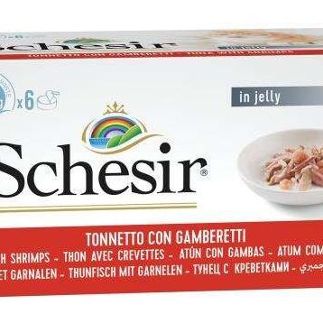 Schesir C103 Multipack 6 x 50 gr Adet Ton Balıklı ve Karidesli Yaş Kedi Maması