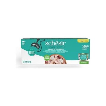 Schesir Jöle İçinde Ton Balığı ve Çipuralı Yetişkin 6x50 gr Konserve Kedi Maması