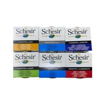 Schesir Okyanus Serisi Karma Paket 6x85 gr Kedi Konservesi