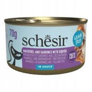 Schesir Sardalya ile Uskumrulu Sos İçinde 70 gr Kedi Konservesi