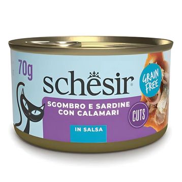 Schesir Sardalya ile Uskumrulu Sos İçinde 70 gr Kedi Konservesi