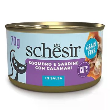 Schesir Sardalya ile Uskumrulu Sos İçinde 70 gr Kedi Konservesi