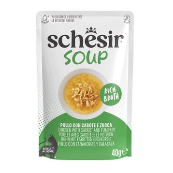 Schesir Soup Tavuk ile Bal Kabağı 40 gr Yetişkin Kedi Çorbası