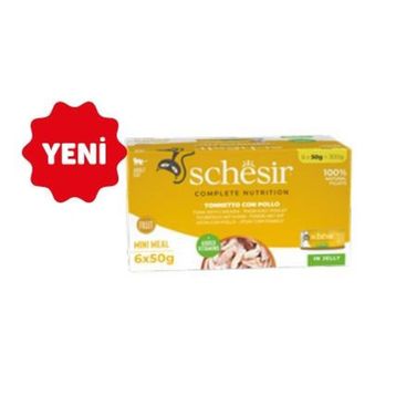Schesir Ton Balığı ile Tavuklu Jöle İçinde Multipack 6x50 gr Kedi Konservesi