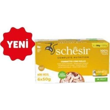 Schesir Ton Balığı ile Tavuklu Jöle İçinde Multipack 6x50 gr Kedi Konservesi
