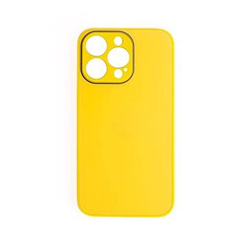 Schitec Deluxe İphone 14 Pro Max Mat Sarı Kılıf