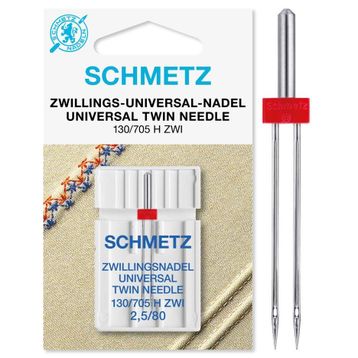 Schmetz 130/705 H ZWI 2.5/80 Ev Tipi Aile Dikiş Makinesi Çiftli Dikiş İğnesi