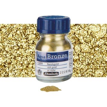 Schmincke 811 Aqua Bronze Yaldız Pigment 20 ml Rich Gold Sulu Boya