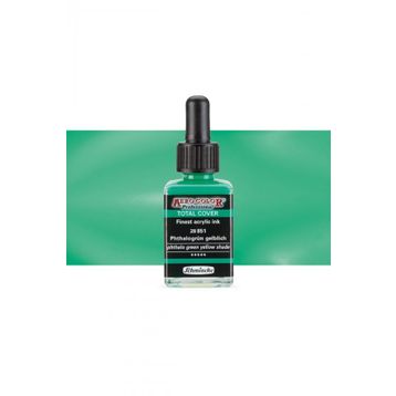 Schmincke Aero Color 851 Phthalo Green Yellow Shade 28 ml Akrilik Mürekkep