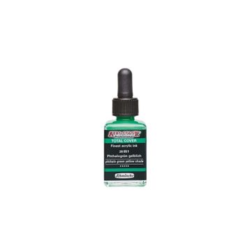 Schmincke Aero Color 851 Phthalo Green Yellow Shade 28 ml Akrilik Mürekkep