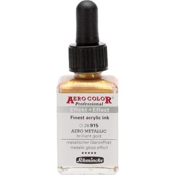 Schmincke Aero Color 915 Metallic Brilliant Gold 28 ML Akrilik Mürekkep