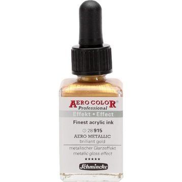 Schmincke Aero Color 915 Metallic Brilliant Gold 28 ML Akrilik Mürekkep