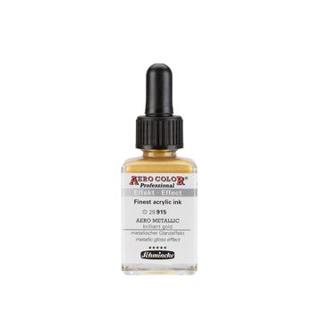 Schmincke Aero Color 915 Metallic Brilliant Gold 28 ML Akrilik Mürekkep
