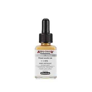 Schmincke Aero Color 915 Metallic Brilliant Gold 28 ML Akrilik Mürekkep