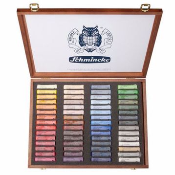 Schmincke Cardboard 60'lı Ahşap Kutu Soft Pastel Boya Seti