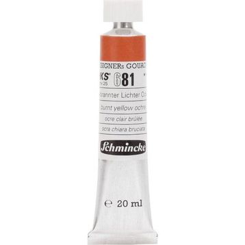 Schmincke Hks Designers' Gouache No:681 Burnt Yellow Ochre 20 ML Tüp Guaj Boya