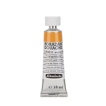 Schmincke Horadam Gouache No:640 Titanium Gold Ochre Artist Seri 1 15 ml Guaj Boya