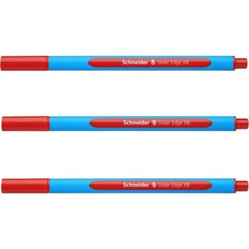 Schneider 152202 Slider Edge Kırmızı 3 Adet Tükenmez Kalem