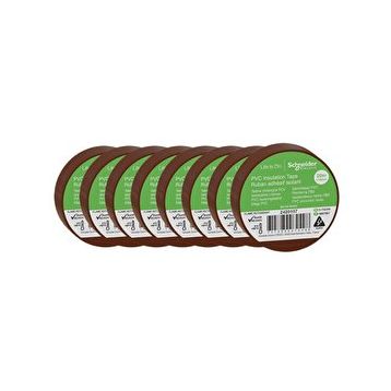 Schneider 2420107 8 Adet 19 mm x 20 m Kahverengi İzole Elektrik Bandı