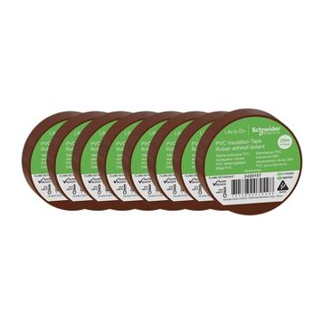 Schneider 2420107 8 Adet 19 mm x 20 m Kahverengi İzole Elektrik Bandı