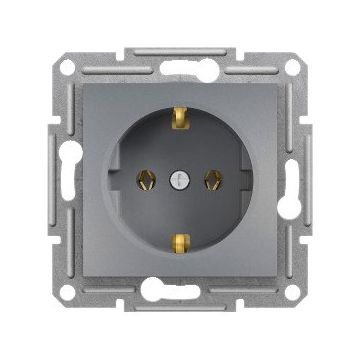 Schneider 3606480730405 Electric EPH2900162 Asfora Çelik Topraklı Priz Çerçevesiz