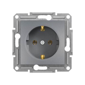 Schneider 3606480730405 Electric EPH2900162 Asfora Çelik Topraklı Priz Çerçevesiz