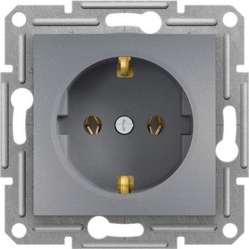 Schneider 3606480730405 Electric EPH2900162 Asfora Çelik Topraklı Priz Çerçevesiz