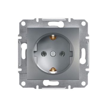 Schneider 3606480730405 Electric EPH2900162 Asfora Çelik Topraklı Priz Çerçevesiz