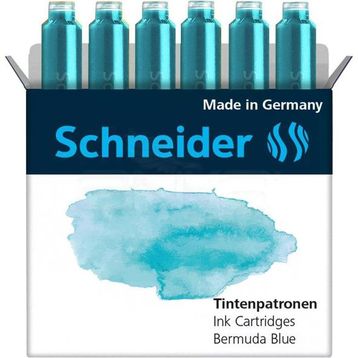Schneider 4004675147592 166134 Tintenpatronen 6'lı Turkuaz Dolma Kalem Kartuşu