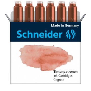 Schneider 4004675147622 166107 Tintenpatronen 6'lı Açık Kahveregi Dolma Kalem Kartuşu