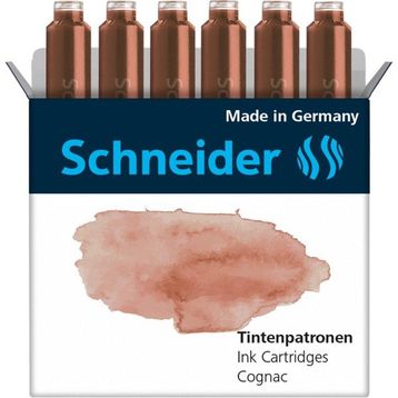 Schneider 4004675147622 166107 Tintenpatronen 6'lı Açık Kahveregi Dolma Kalem Kartuşu