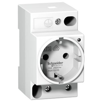 Schneider A9A15035 iPC 250V AC 2P+E 16A Alman Tipi DIN Soketi