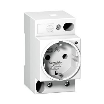 Schneider A9A15035 iPC 250V AC 2P+E 16A Alman Tipi DIN Soketi
