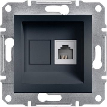 Schneider Asfora Antrasit RJ11 Telefon Priz
