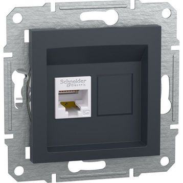 Schneider Asfora Antrasit RJ45 Boş Priz