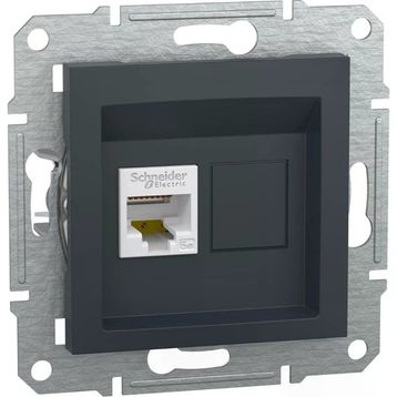 Schneider Asfora Antrasit RJ45 Boş Priz