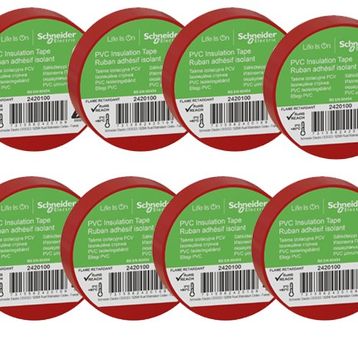 Schneider Electric 2420100-8 20 mt 19 mm 8 Adet Kırmızı PVC İzolasyon Bandı