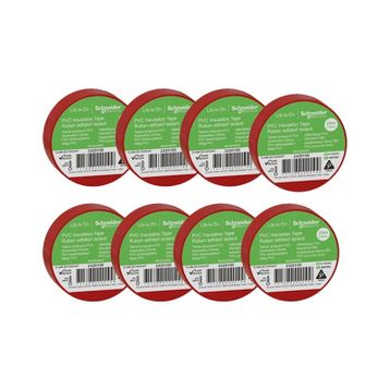 Schneider Electric 2420100-8 20 mt 19 mm 8 Adet Kırmızı PVC İzolasyon Bandı