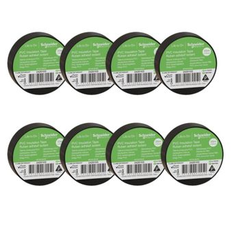 Schneider Electric 2420103-8 20 mt 19 mm 8 Adet Siyah PVC İzolasyon Bandı