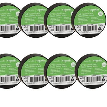 Schneider Electric 2420103-8 20 mt 19 mm 8 Adet Siyah PVC İzolasyon Bandı