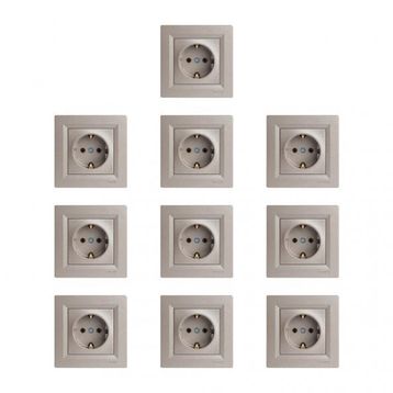 Schneider Electric Asfora Plus Bronz Sonlu Priz