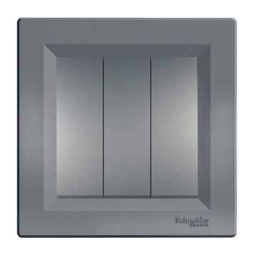Schneider Electric EPH2100162 Asfora Plus Çelik Çerçeveli Üçlü Anahtar