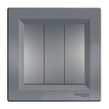 Schneider Electric EPH2100162 Asfora Plus Çelik Çerçeveli Üçlü Anahtar