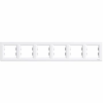 Schneider Electric EPH5800621 Asfora Beyaz 6lı Yatay Çerçeve
