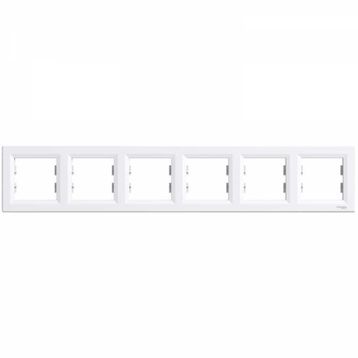 Schneider Electric EPH5800621 Asfora Beyaz 6lı Yatay Çerçeve