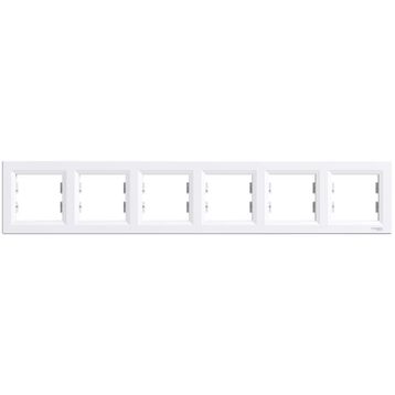 Schneider Electric EPH5800621 Asfora Beyaz 6lı Yatay Çerçeve