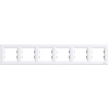 Schneider Electric EPH5800621 Asfora Beyaz 6lı Yatay Çerçeve